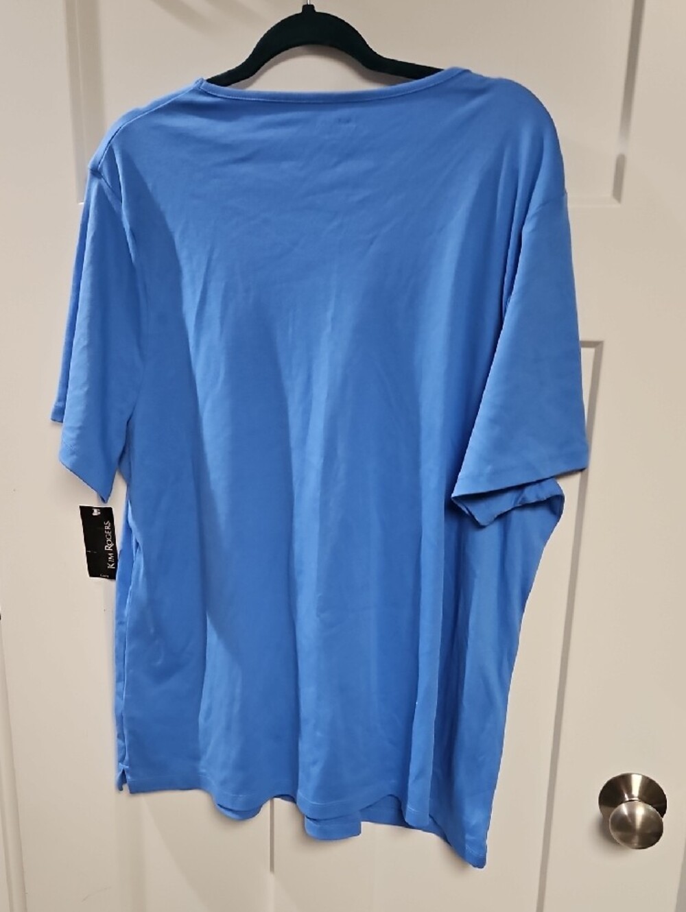 Kim Rogers Short Sleeve Crew Tee in Bright Blue - Picture 4 of 4